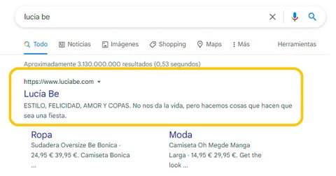 enlaces a tu web