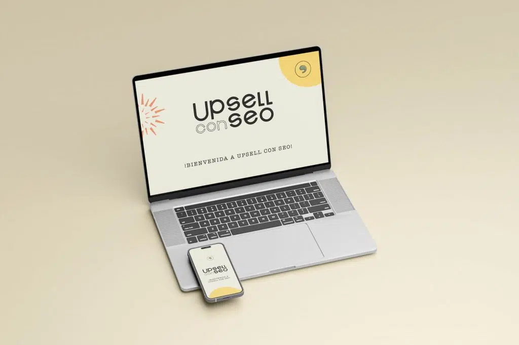 Mockup formación y curos de SEO - UpSell con SEO